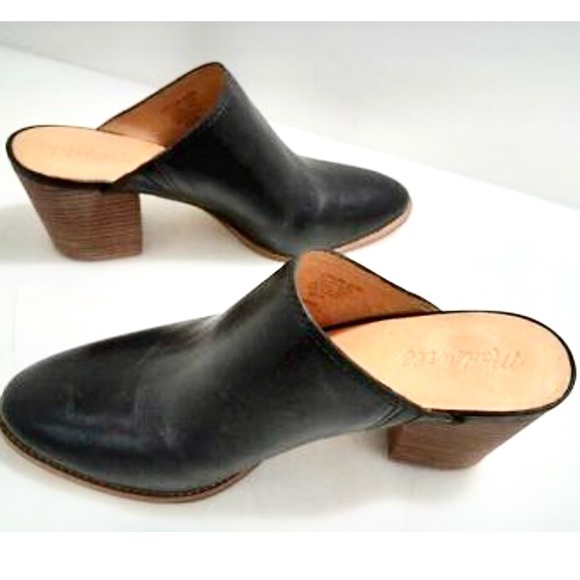 Madewell Harper NWOB Mules Black 9.5 Heels Clogs Shoes - Picture 6 of 8